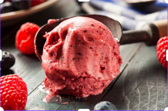 berry and nut ice cream