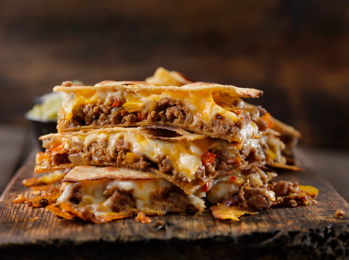 Cheesy Beef Quesadillas